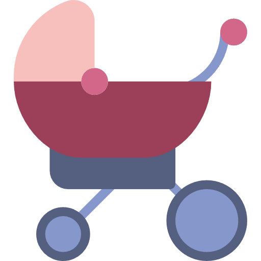 Stroller transport children buggy icon
