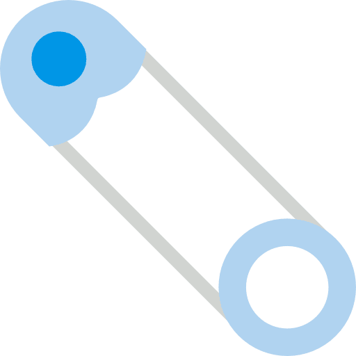 Safety pin children safety pin safety icon