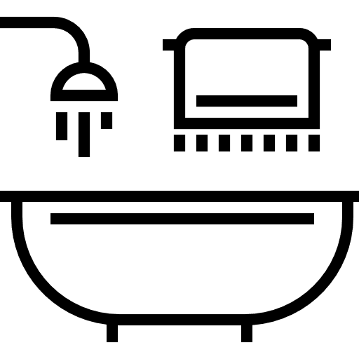 Bathtub clean washing furniture and household icon