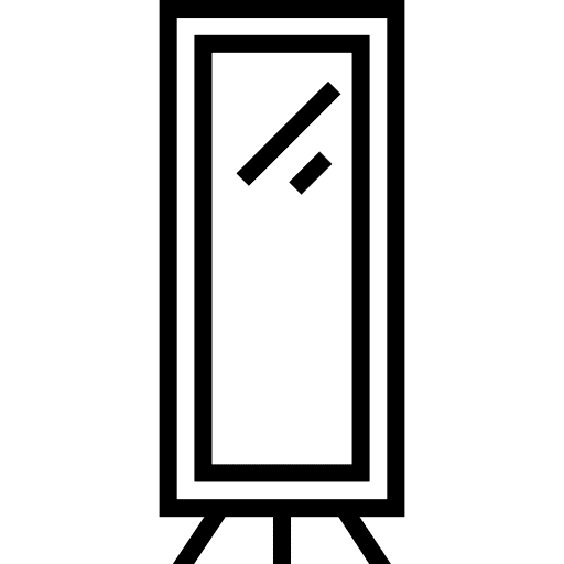 Mirror furniture rectangle mirror icon