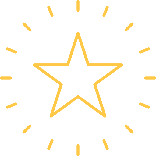 Star shapes spark universe icon