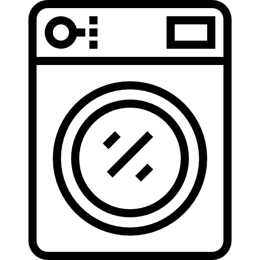 Washing machine furniture and household cleaning wash icon