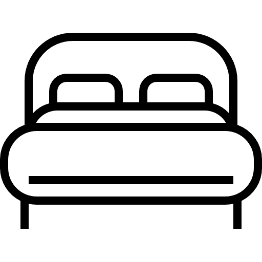 Bed furniture comfortable bed icon