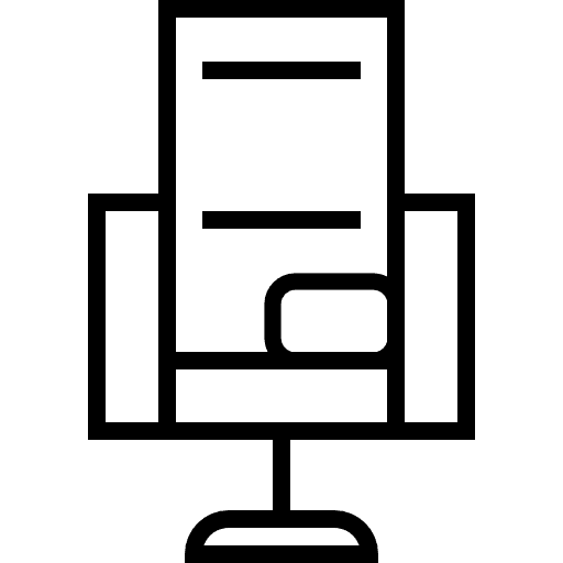 Chair comfortable seat office chair icon