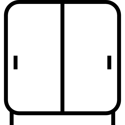 Closet furniture and household closet wardrobe icon