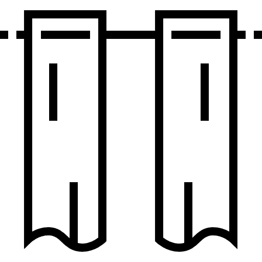 Curtains decoration curtains furniture and household icon