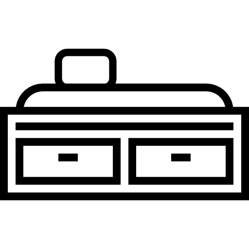 Bed bed furniture and household sleeping icon