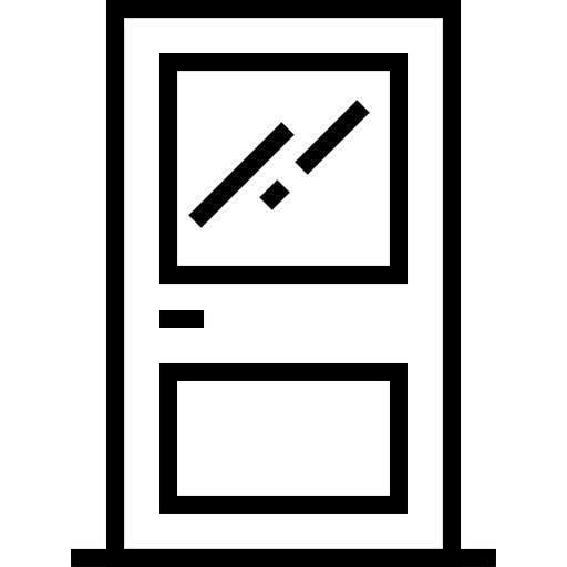 Door doorway door furniture and household icon