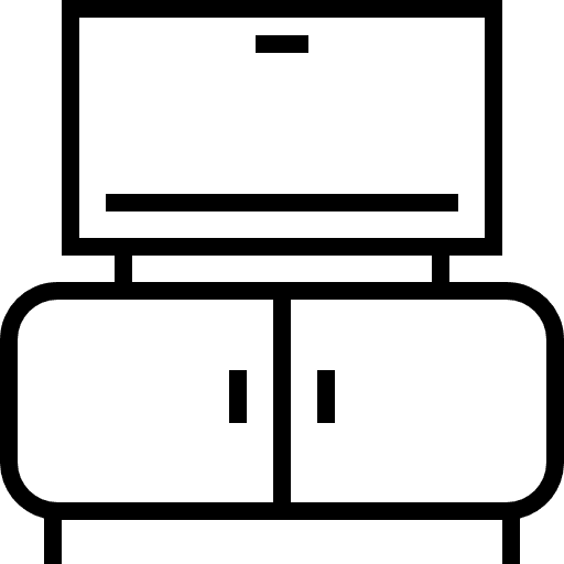 Television furniture and household furniture television icon