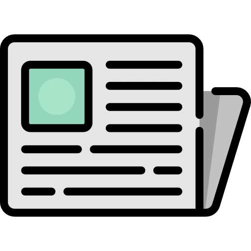 Newspaper communications interface news icon