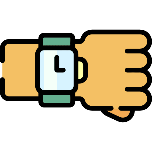 Watch time and date wristwatch time icon