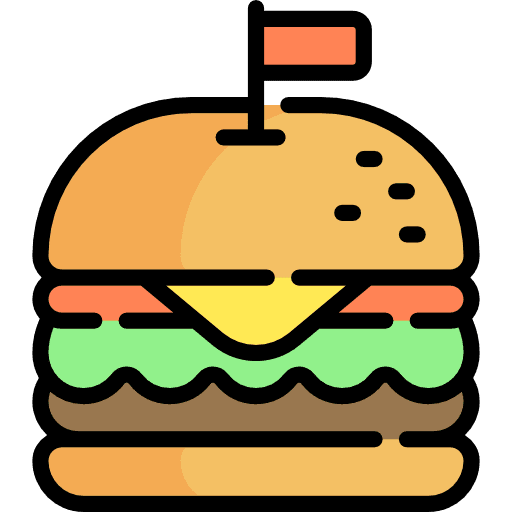Burger junk food food hamburger icon