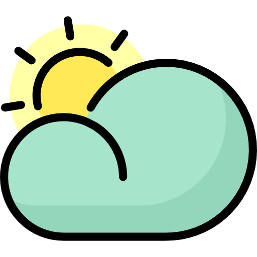 Cloudy clouded bad weather cloud icon