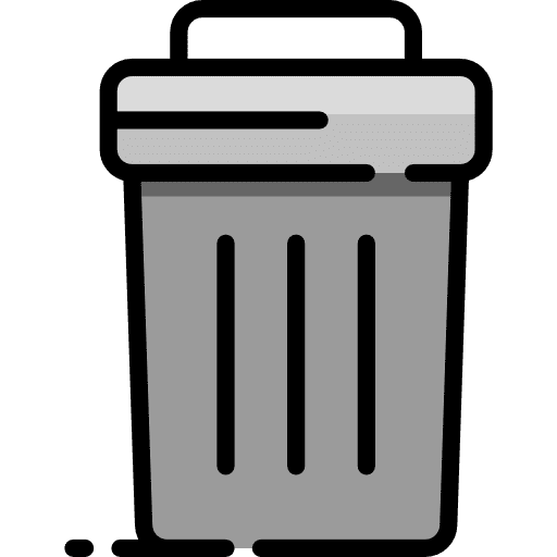 Garbage tools and utensils bin trash icon