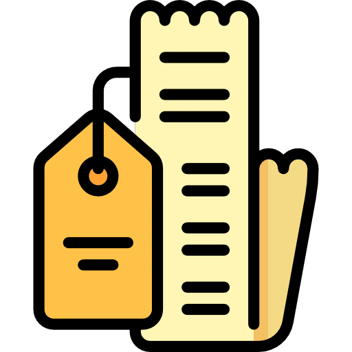 Invoice receipt ticket payment icon
