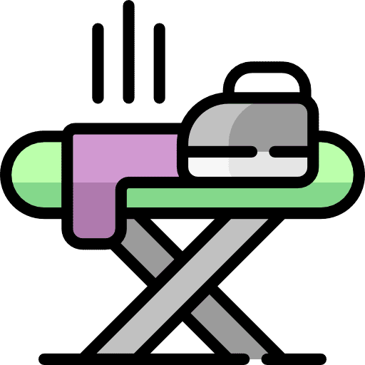 Ironing tools and utensils housework ironing board icon
