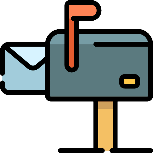 Mailbox interface symbol mails icon