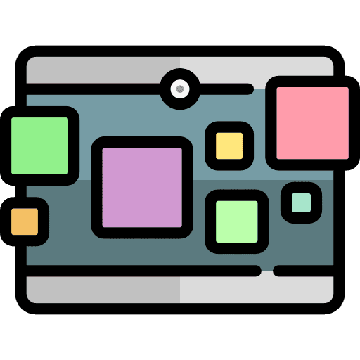 Tablet technology electronics touch screen icon