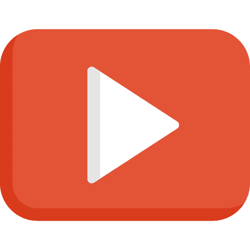 Youtube logotype video player social network icon