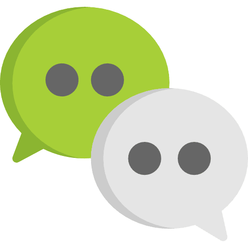 Wechat social symbol sketch icon