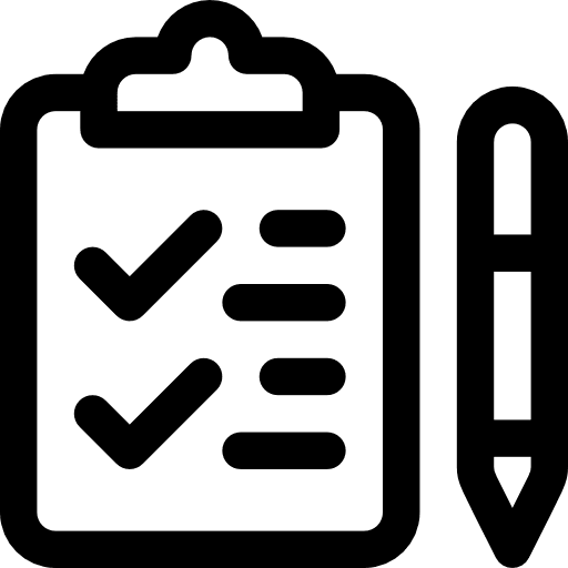 Checklist appraisal work order interface icon