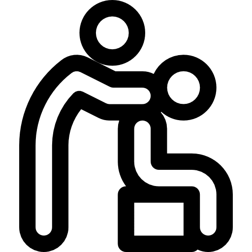 Physiotherapy healthcare and medical injury recovery icon