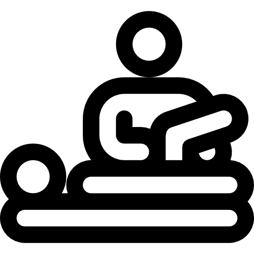 Physiotherapy osteopathy people healthcare and medical icon