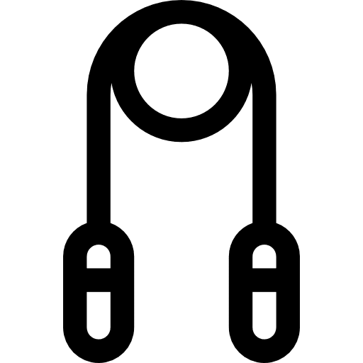 Jumping rope sports and competition skipping healthcare and medical icon