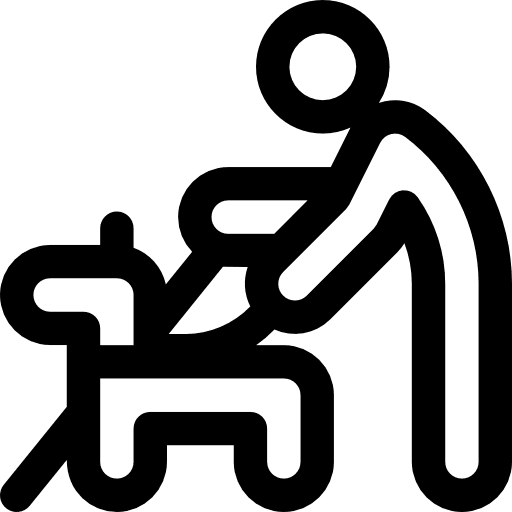 Blind walking dog blind icon