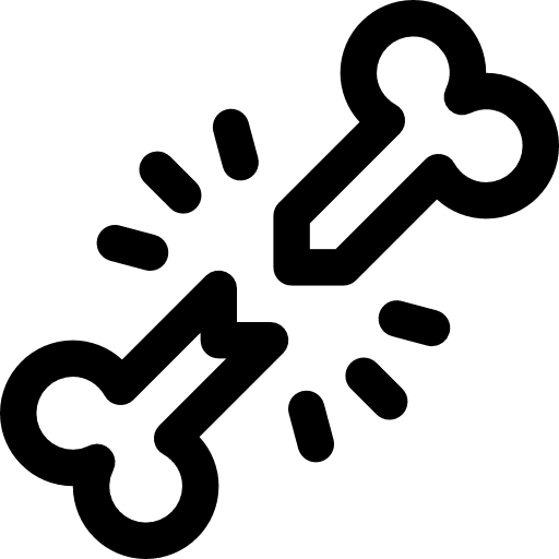 Broken bone medical healthcare and medical human body icon