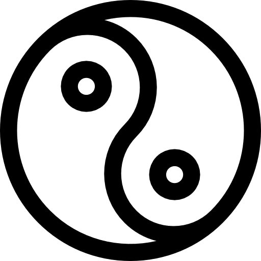 Yin yang healthcare and medical yin yang balance icon