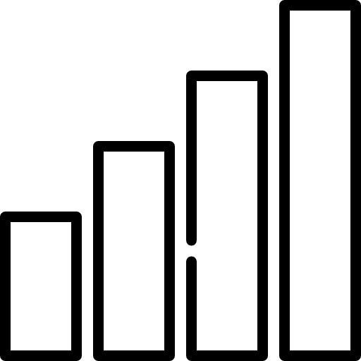 Bars statistics business graph icon