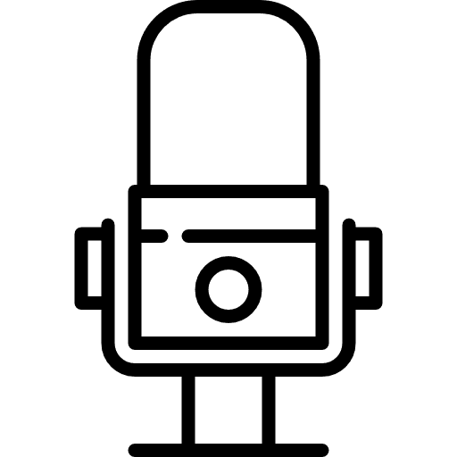 Microphone voice recorder vintage message icon