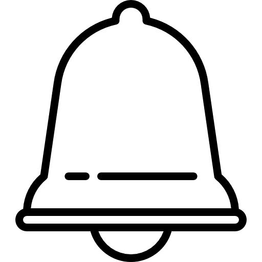 Notifications tools and utensils music and multimedia school bell icon