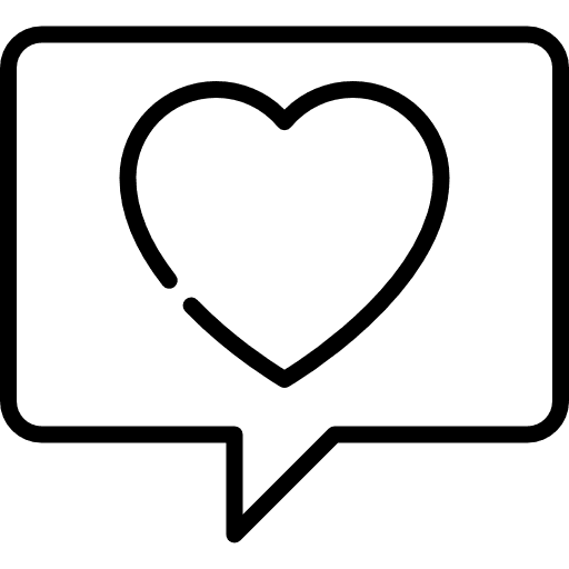 Like speech bubble communications chat icon