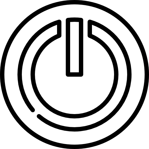 Power off power off shutdown shapes and symbols icon