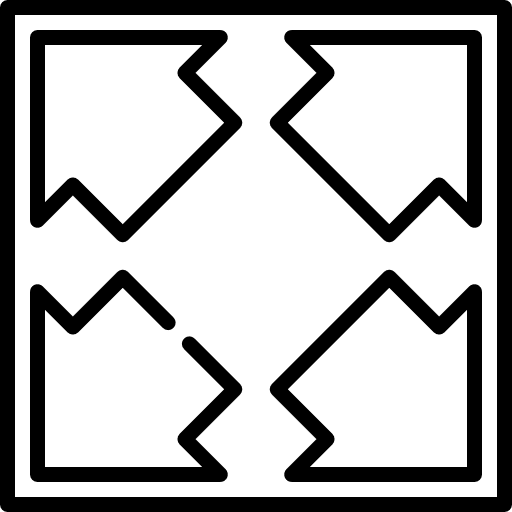 Resize interface expand arrows icon