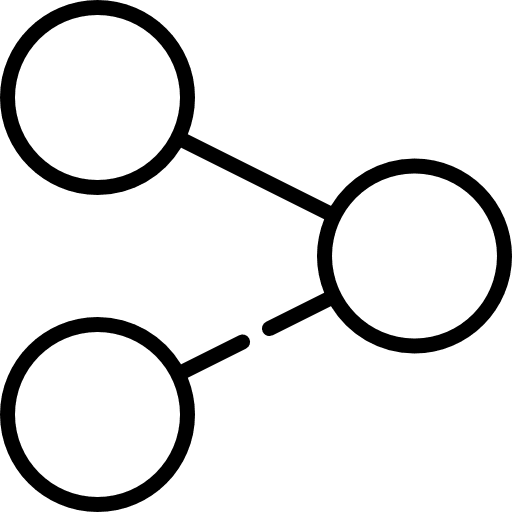 Share connector social media circles icon