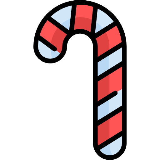 Candy cane sweet candy decoration icon