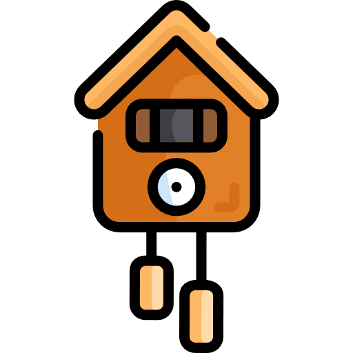 Cuckoo time time and date ornament icon