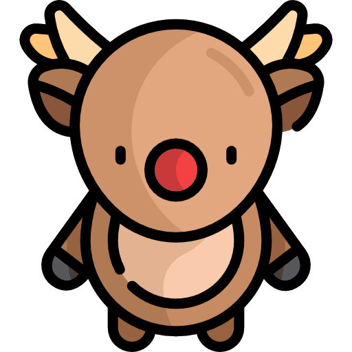 Deer animals christmas reindeer icon