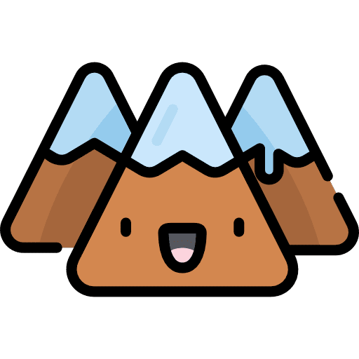 Mountains nature landscape snow icon