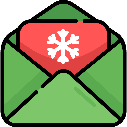 Christmas card christmas card greetings letter icon
