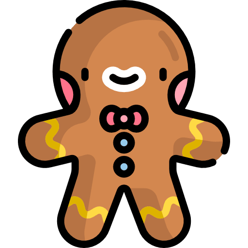 Gingerbread man cookie food dessert icon
