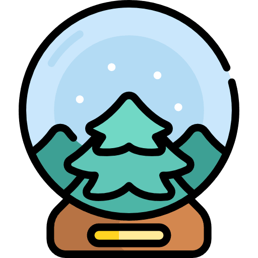 Snow globe decoration snow globe christmas icon