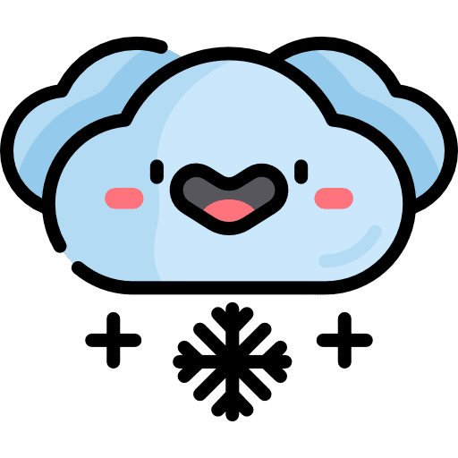 Snowy rain cloud snowy icon