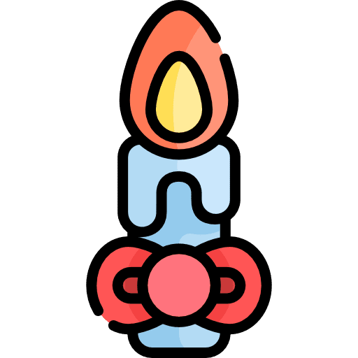 Candle decoration christmas ornamental icon