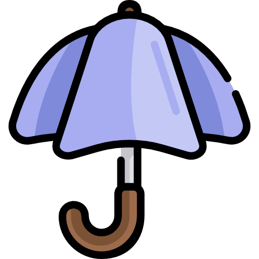 Umbrella weather rain tools and utensils icon