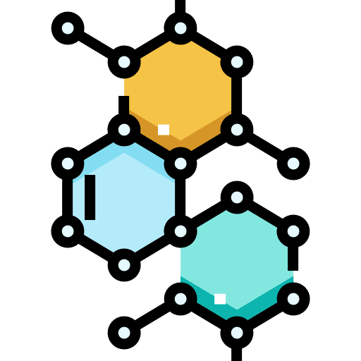 Molecular medical education bond icon