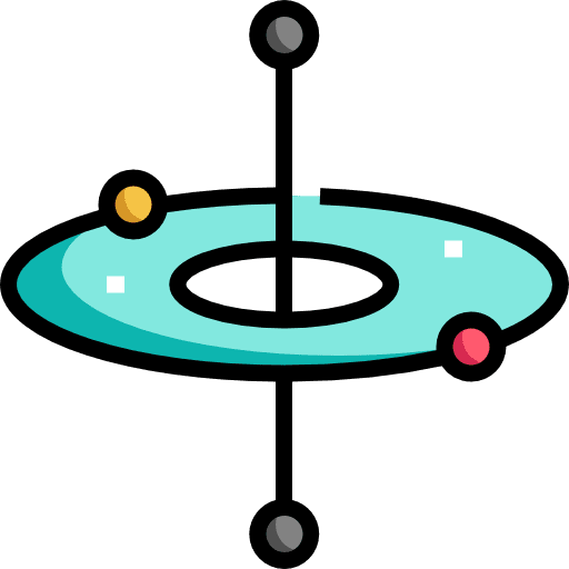 Atom communication bond nucleus icon